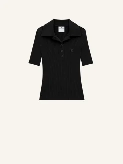 ICONIC RIB KNIT POLO SHIRT