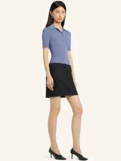 ICONIC RIB KNIT POLO SHIRT