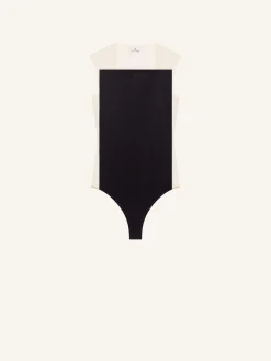ILLUSION SATIN BODYSUIT