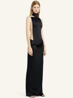 ILLUSION SATIN DRESS
