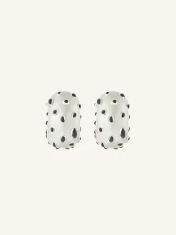 INFINITY FLECKED METAL EARRINGS