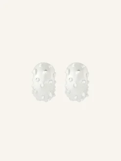 INFINITY FLECKED METAL EARRINGS