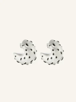 INFINITY FLECKED METAL EARRINGS