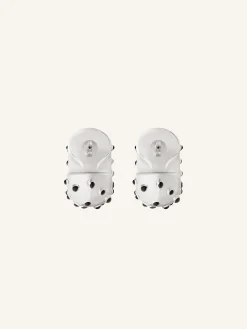 INFINITY FLECKED METAL EARRINGS