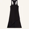 INFINITY PLEATS A-LINE DRESS