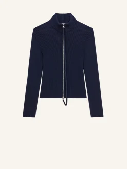 KNITTED ZIPPED CARDIGAN