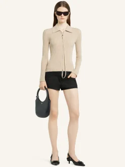 KNITTED ZIPPED CARDIGAN