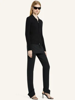 KNITTED ZIPPED CARDIGAN
