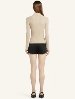 KNITTED ZIPPED CARDIGAN