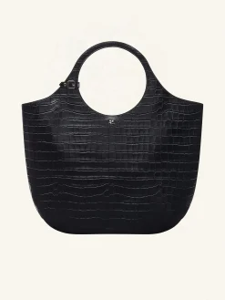 LARGE HOLY CROCO STAMPED BAG