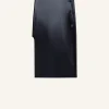 LATEX EFFECT OBLIQUE SKIRT