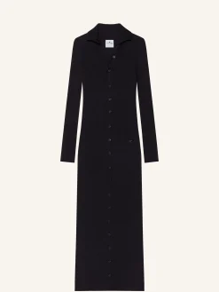 LIGHT RIB CARDIGAN LONG DRESS