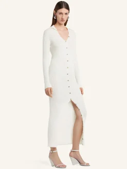 LIGHT RIB CARDIGAN LONG DRESS