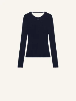 LINGERIE DETAIL KNITTED SWEATER