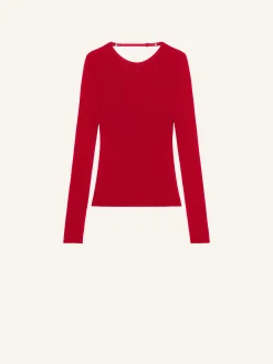 LINGERIE DETAIL KNITTED SWEATER