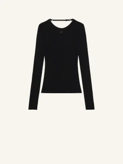 LINGERIE DETAIL KNITTED SWEATER