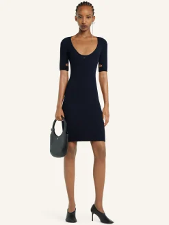 MINI CUT-OUT KNIT DRESS