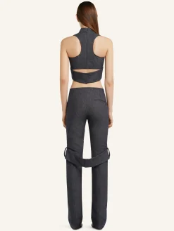 MOCKNECK DENIM TOP