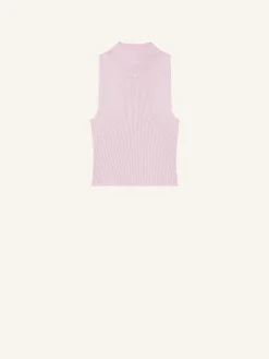 MOCKNECK LIGHT RIB CROPPED TOP