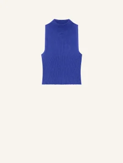 MOCKNECK LIGHT RIB CROPPED TOP