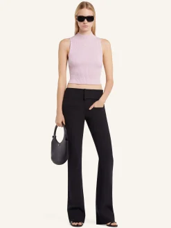 MOCKNECK LIGHT RIB CROPPED TOP