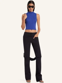 MOCKNECK LIGHT RIB CROPPED TOP
