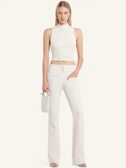 MOCKNECK LIGHT RIB CROPPED TOP