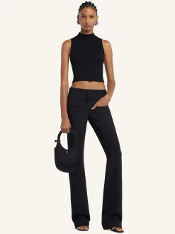 MOCKNECK LIGHT RIB CROPPED TOP