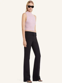 MOCKNECK LIGHT RIB CROPPED TOP