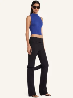 MOCKNECK LIGHT RIB CROPPED TOP