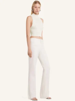 MOCKNECK LIGHT RIB CROPPED TOP