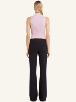 MOCKNECK LIGHT RIB CROPPED TOP