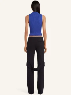 MOCKNECK LIGHT RIB CROPPED TOP