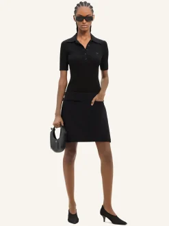 MULTI-BUCKLE WOOL MINI SKIRT