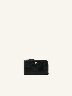 NAPLACK LEATHER ZIPPED CARDHOLDER