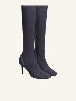 OBLIQUE DENIM BOOTS