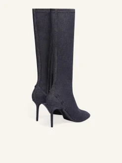 OBLIQUE DENIM BOOTS