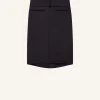 OBLIQUE DRAPED SATIN SKIRT