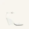 OBLIQUE LEATHER SANDALS