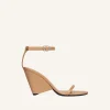 OBLIQUE LEATHER SANDALS