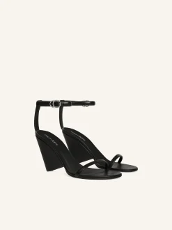 OBLIQUE LEATHER SANDALS