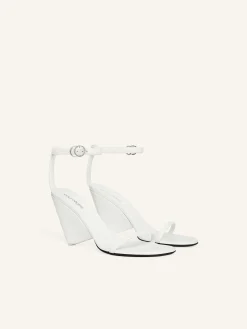 OBLIQUE LEATHER SANDALS
