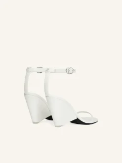 OBLIQUE LEATHER SANDALS