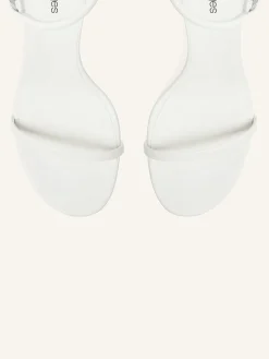 OBLIQUE LEATHER SANDALS