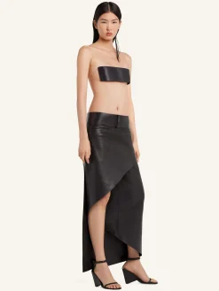 OBLIQUE LEATHER SANDALS
