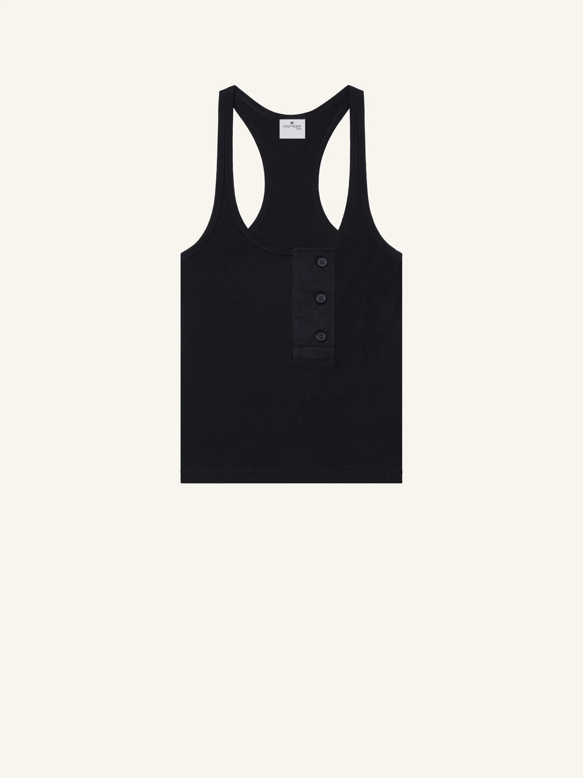 OBLIQUE 90'S RIB TANK TOP