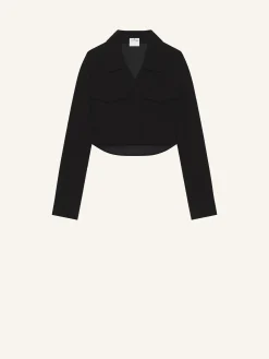 2-POCKET COTTON CROPPED SHIRT