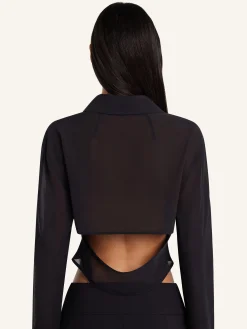 2-POCKET COTTON CROPPED SHIRT