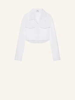 2-POCKET POPLIN CROPPED SHIRT