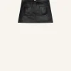 2-POCKET VINTAGE LEATHER MINI SKIRT